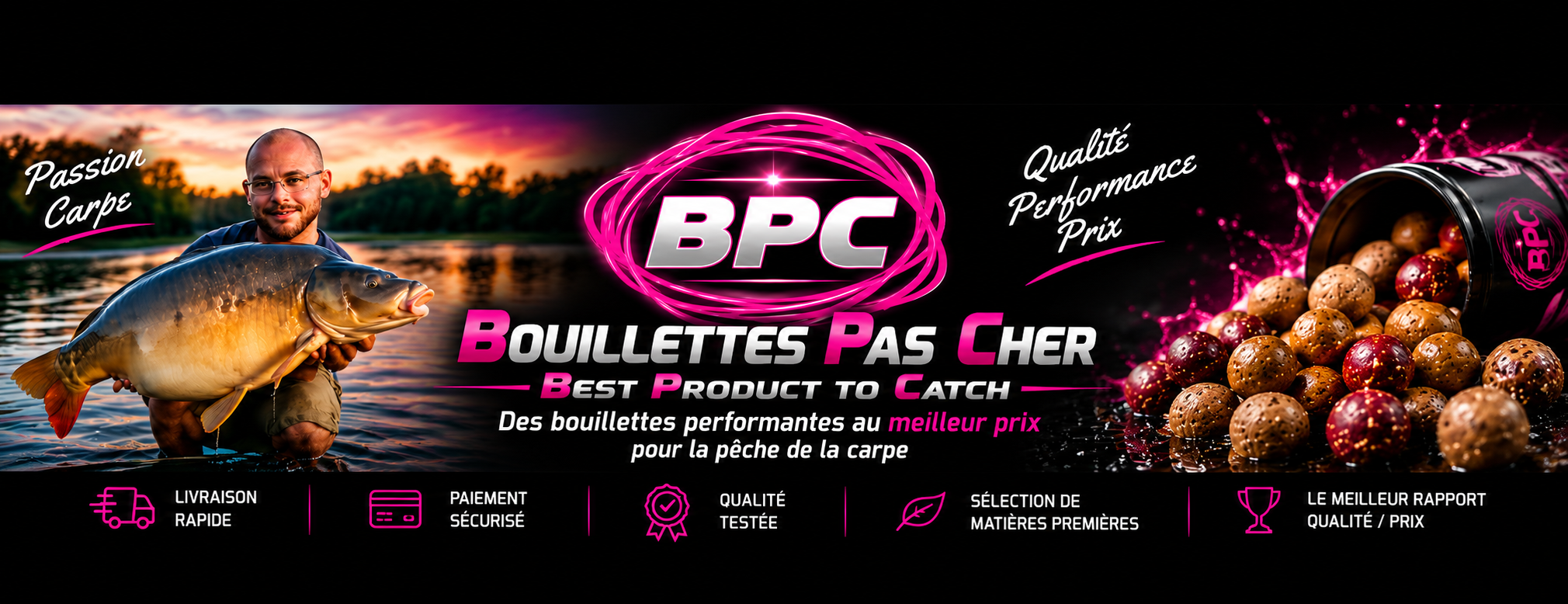 BPC – Bouillettes Pas Cher | Best Product to Catch – Bouillettes, appâts et produits pour la pêche de la carpe au meilleur prix.